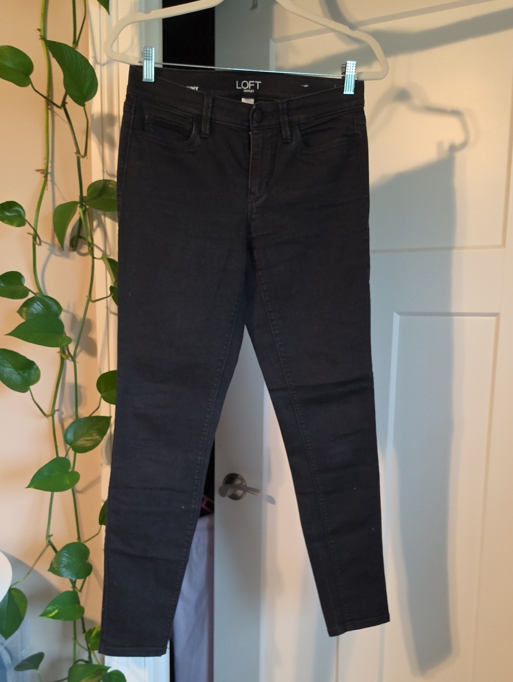 LOFT Black Skinny High-Rise Jeans